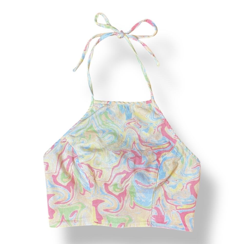 Le Lis Color Me Impressed Halter Top Size S Multicolor Summer‎